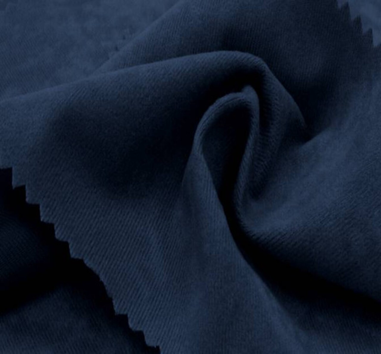 1 Yard Suede Denim Blue Apparel Fabric 58/60" Wide Alova Polyester
